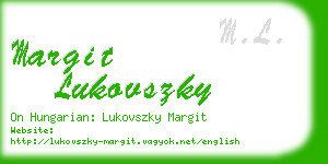 margit lukovszky business card